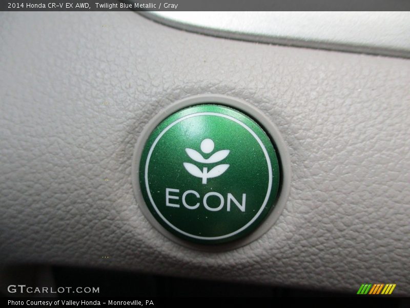 Twilight Blue Metallic / Gray 2014 Honda CR-V EX AWD