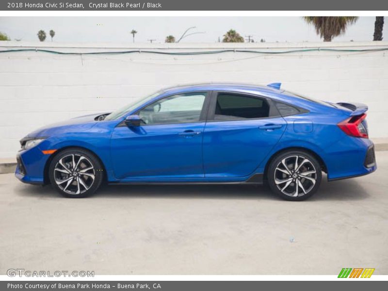 Crystal Black Pearl / Black 2018 Honda Civic Si Sedan