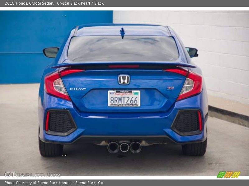Crystal Black Pearl / Black 2018 Honda Civic Si Sedan