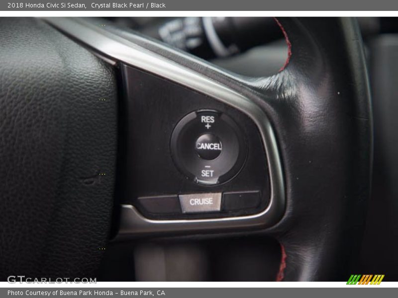 Crystal Black Pearl / Black 2018 Honda Civic Si Sedan