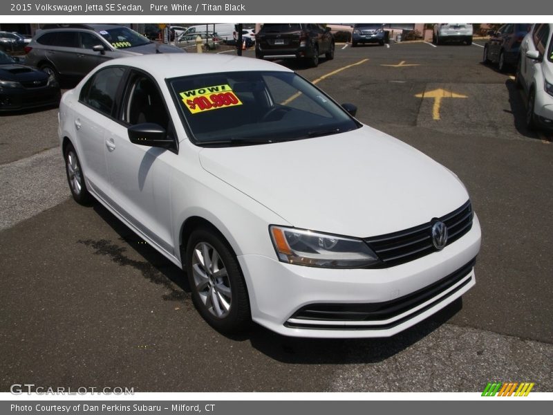 Pure White / Titan Black 2015 Volkswagen Jetta SE Sedan