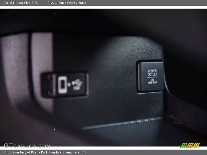 Crystal Black Pearl / Black 2018 Honda Civic Si Sedan