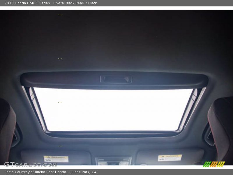 Crystal Black Pearl / Black 2018 Honda Civic Si Sedan