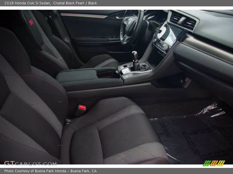 Crystal Black Pearl / Black 2018 Honda Civic Si Sedan