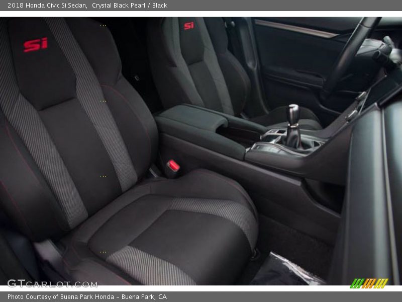 Crystal Black Pearl / Black 2018 Honda Civic Si Sedan