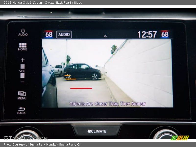 Crystal Black Pearl / Black 2018 Honda Civic Si Sedan
