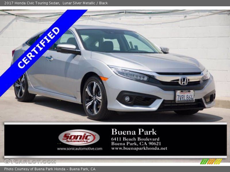 Lunar Silver Metallic / Black 2017 Honda Civic Touring Sedan