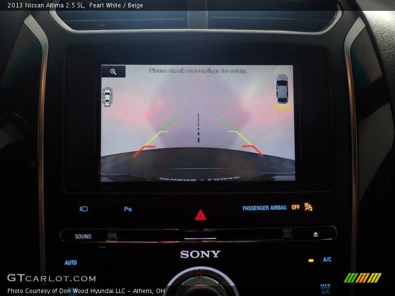 Pearl White / Beige 2013 Nissan Altima 2.5 SL