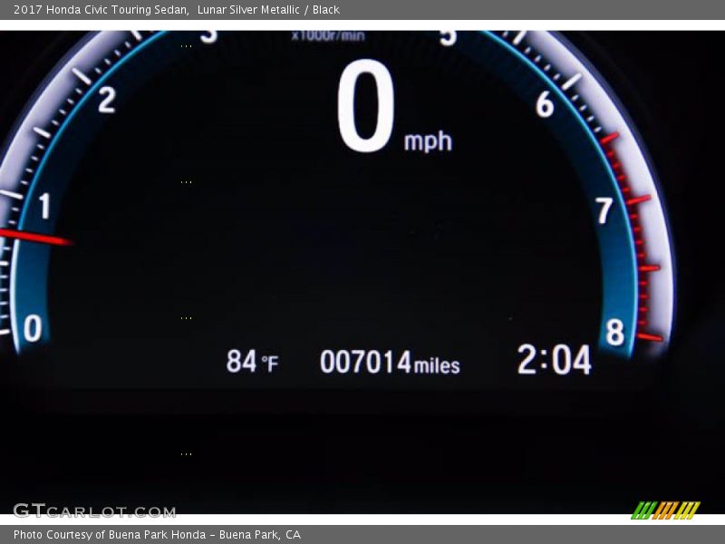 Lunar Silver Metallic / Black 2017 Honda Civic Touring Sedan