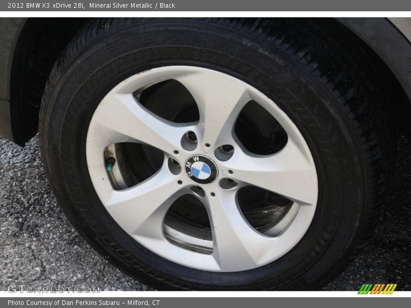 Mineral Silver Metallic / Black 2012 BMW X3 xDrive 28i