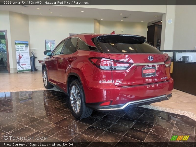 Matador Red Mica / Parchment 2021 Lexus RX 450h AWD