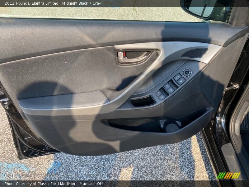 Midnight Black / Gray 2012 Hyundai Elantra Limited