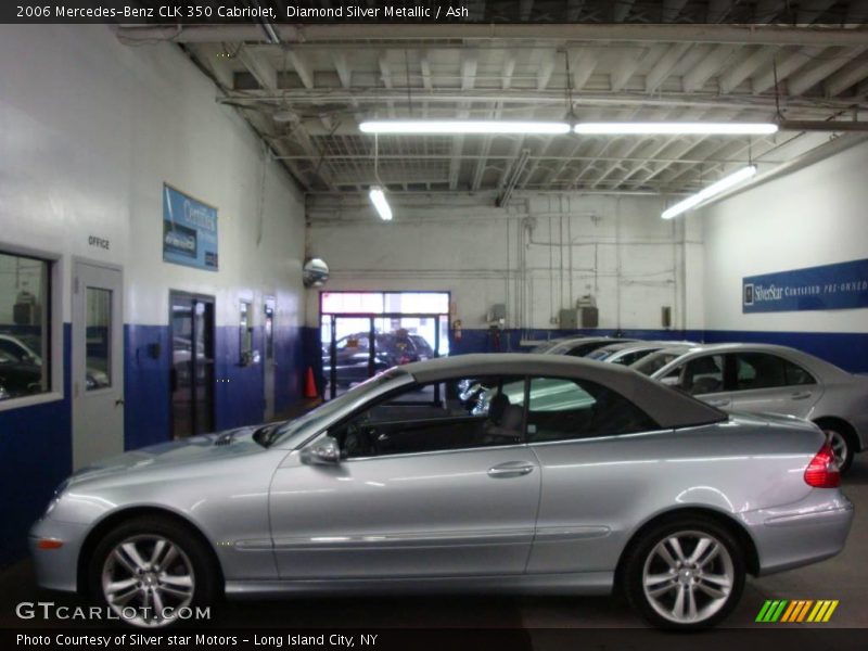 Diamond Silver Metallic / Ash 2006 Mercedes-Benz CLK 350 Cabriolet