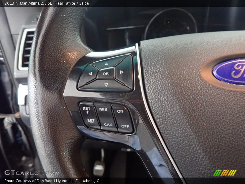 Pearl White / Beige 2013 Nissan Altima 2.5 SL