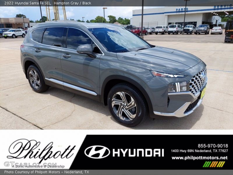 Hampton Gray / Black 2022 Hyundai Santa Fe SEL