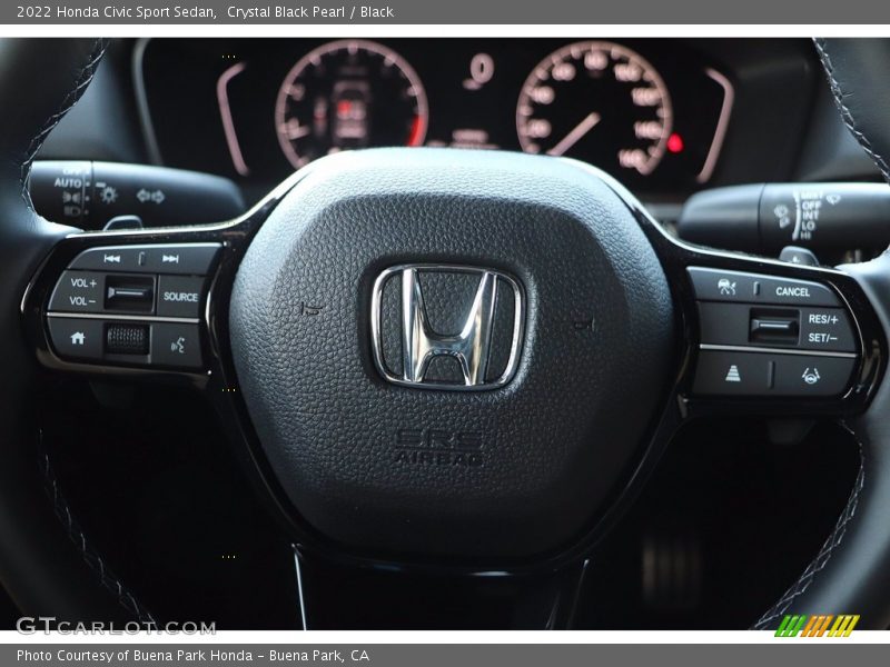 Crystal Black Pearl / Black 2022 Honda Civic Sport Sedan