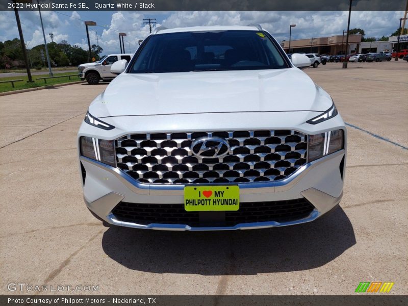 Quartz White / Black 2022 Hyundai Santa Fe SEL