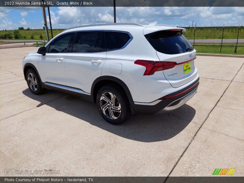 Quartz White / Black 2022 Hyundai Santa Fe SEL