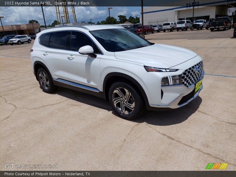 Quartz White / Black 2022 Hyundai Santa Fe SEL