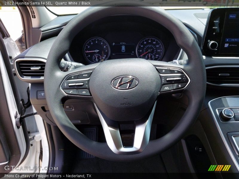 Quartz White / Black 2022 Hyundai Santa Fe SEL