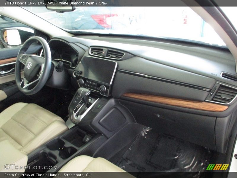 White Diamond Pearl / Gray 2018 Honda CR-V EX-L AWD