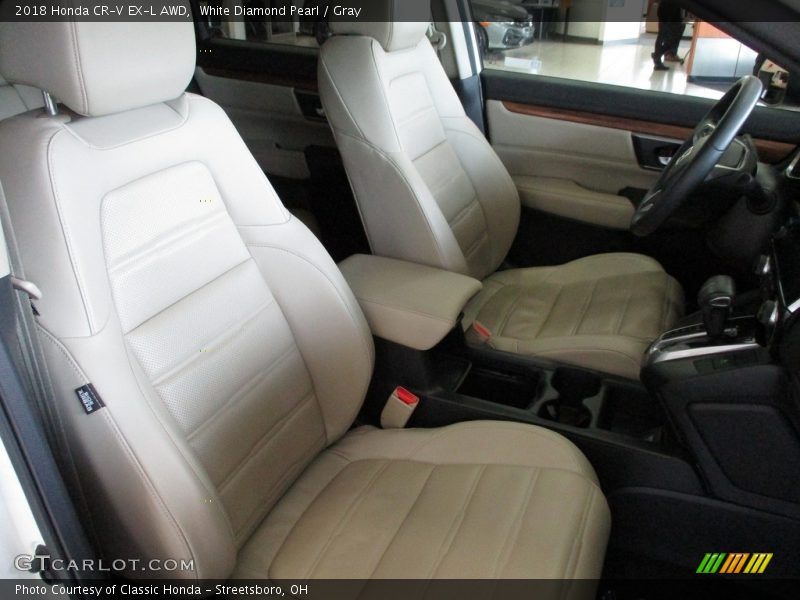White Diamond Pearl / Gray 2018 Honda CR-V EX-L AWD