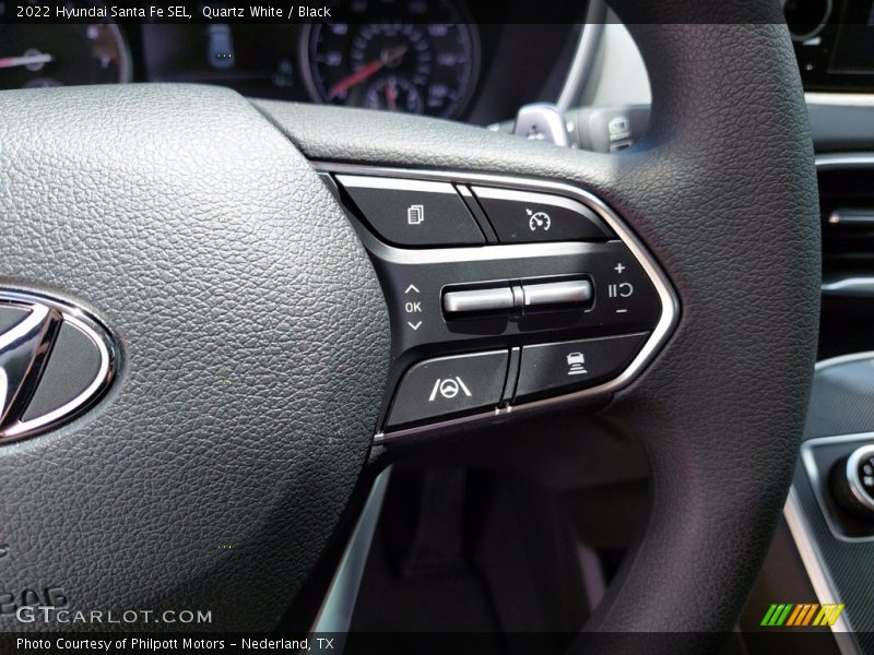 Quartz White / Black 2022 Hyundai Santa Fe SEL