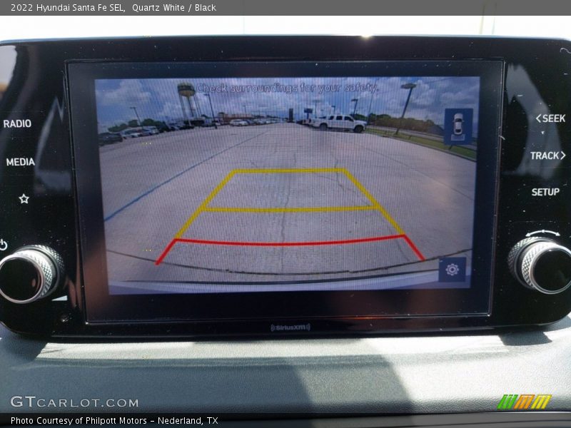 Quartz White / Black 2022 Hyundai Santa Fe SEL