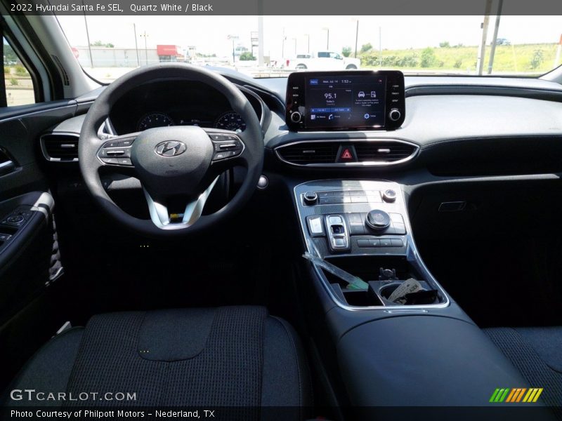 Quartz White / Black 2022 Hyundai Santa Fe SEL