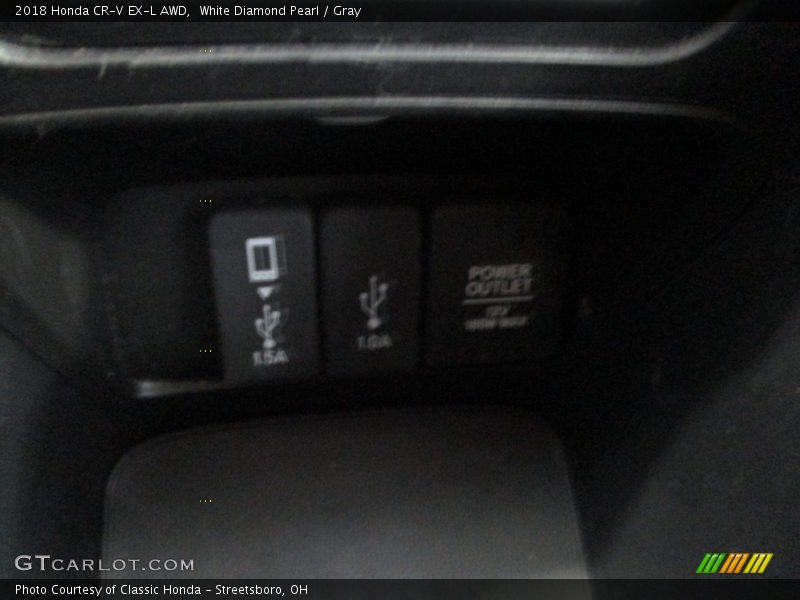 White Diamond Pearl / Gray 2018 Honda CR-V EX-L AWD