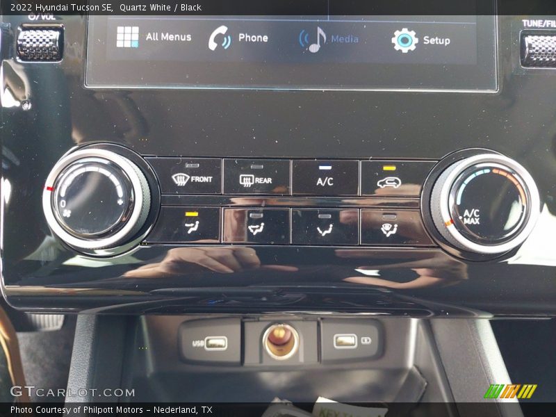 Quartz White / Black 2022 Hyundai Tucson SE