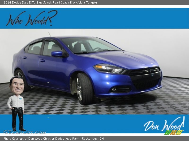 Blue Streak Pearl Coat / Black/Light Tungsten 2014 Dodge Dart SXT