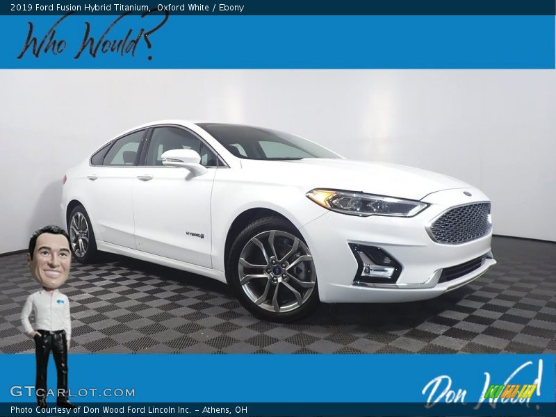 Oxford White / Ebony 2019 Ford Fusion Hybrid Titanium