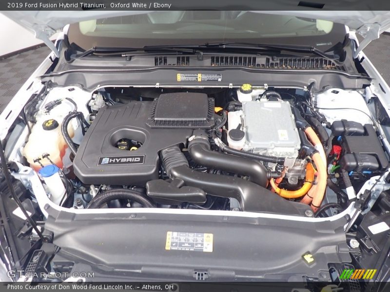 Oxford White / Ebony 2019 Ford Fusion Hybrid Titanium