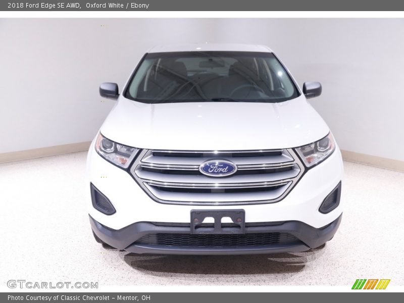 Oxford White / Ebony 2018 Ford Edge SE AWD