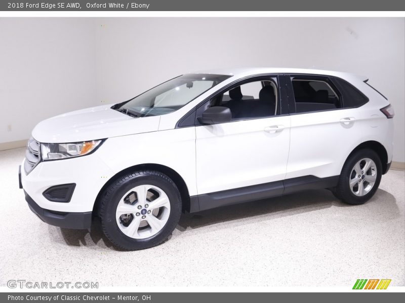 Oxford White / Ebony 2018 Ford Edge SE AWD