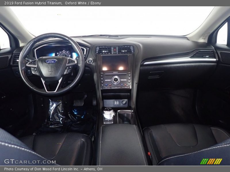 Oxford White / Ebony 2019 Ford Fusion Hybrid Titanium