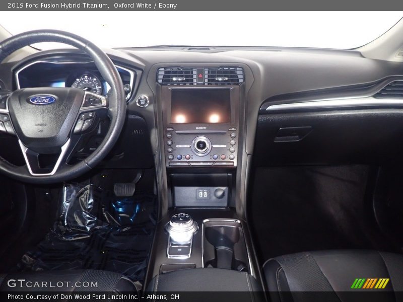 Oxford White / Ebony 2019 Ford Fusion Hybrid Titanium