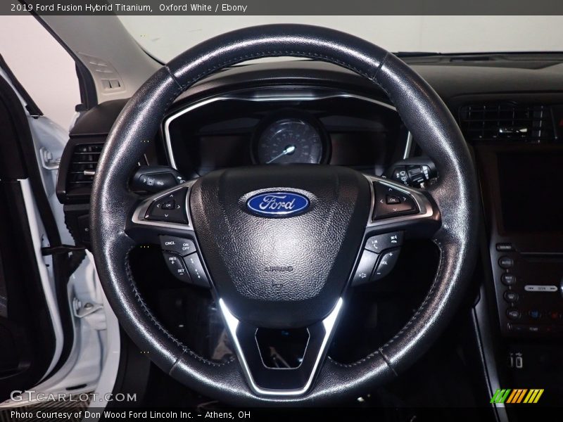 Oxford White / Ebony 2019 Ford Fusion Hybrid Titanium