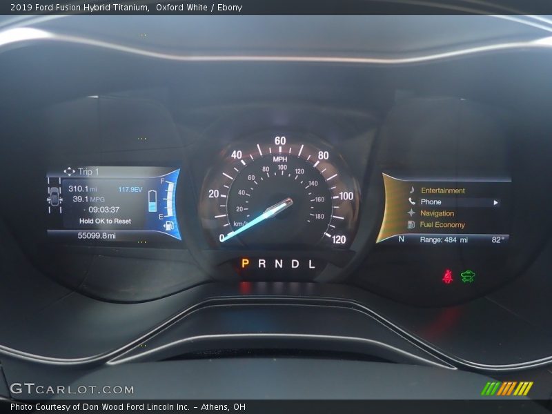 Oxford White / Ebony 2019 Ford Fusion Hybrid Titanium