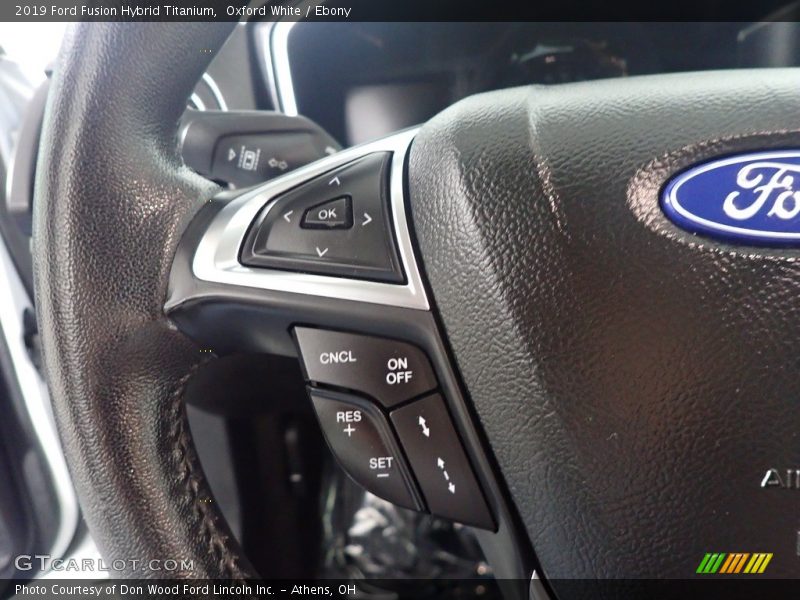 Oxford White / Ebony 2019 Ford Fusion Hybrid Titanium