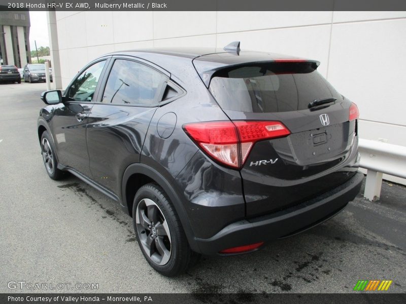 Mulberry Metallic / Black 2018 Honda HR-V EX AWD
