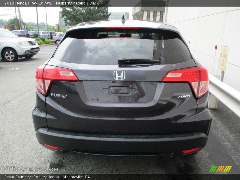 Mulberry Metallic / Black 2018 Honda HR-V EX AWD