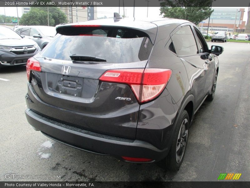 Mulberry Metallic / Black 2018 Honda HR-V EX AWD