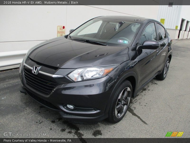 Mulberry Metallic / Black 2018 Honda HR-V EX AWD
