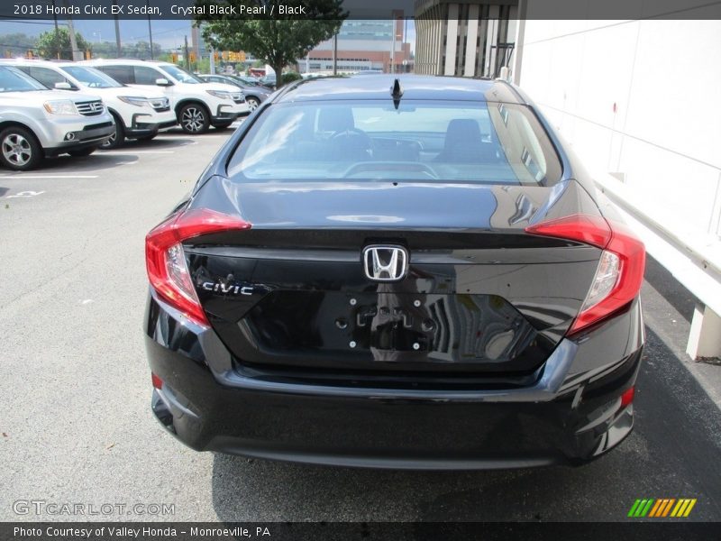 Crystal Black Pearl / Black 2018 Honda Civic EX Sedan