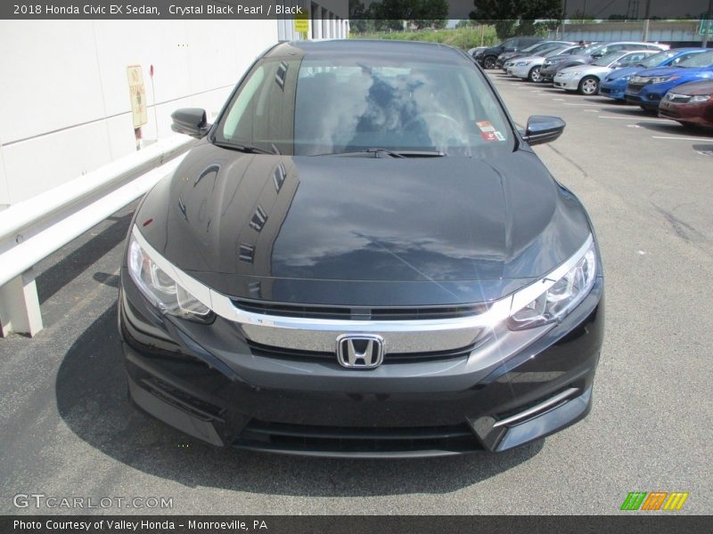 Crystal Black Pearl / Black 2018 Honda Civic EX Sedan