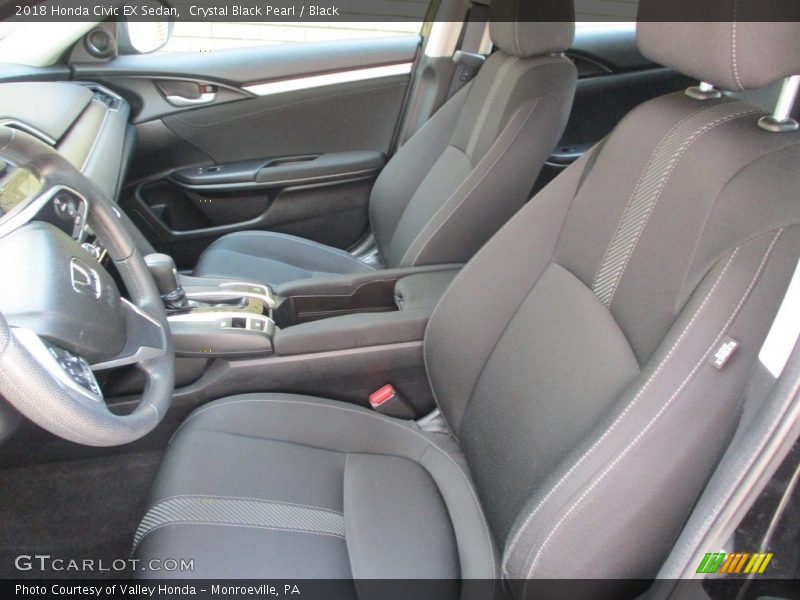 Crystal Black Pearl / Black 2018 Honda Civic EX Sedan