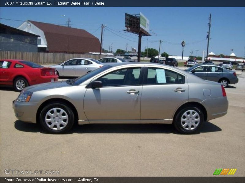 Platinum Beige Pearl / Beige 2007 Mitsubishi Galant ES