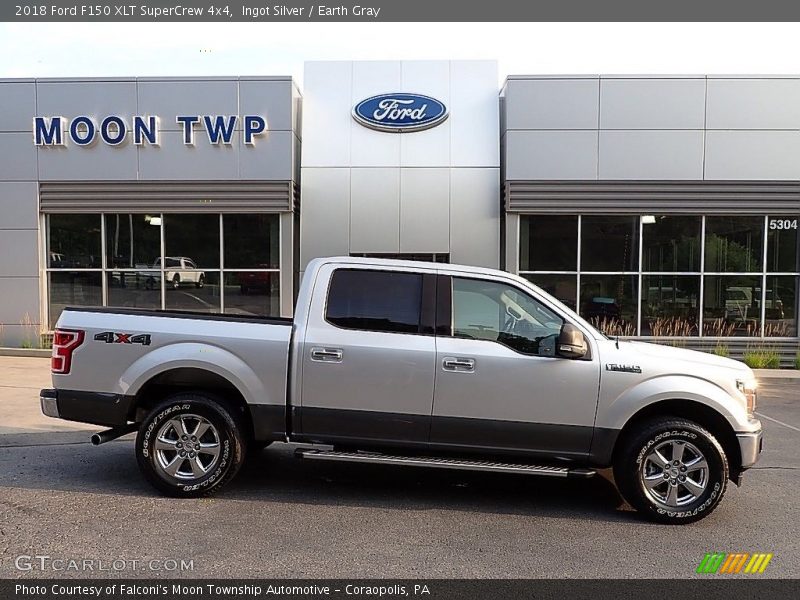 Ingot Silver / Earth Gray 2018 Ford F150 XLT SuperCrew 4x4